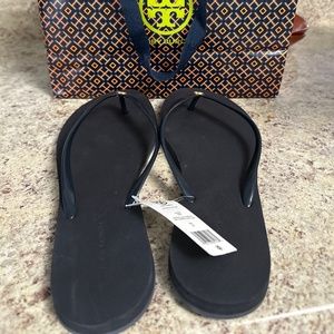 Tory Burch black flip flops size 11